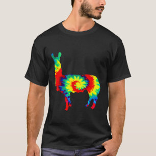 Tie Dye Llama For Rainbow Alpaca Lover Peace T-Shirt