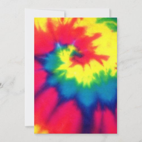 Tie Dye Look Invitation