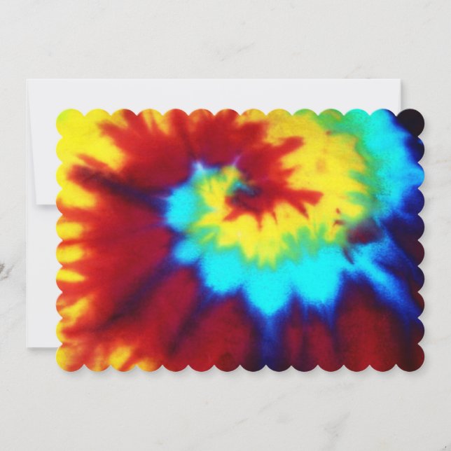 Tie Dye Look Signiture Invitations All Occation (Front)