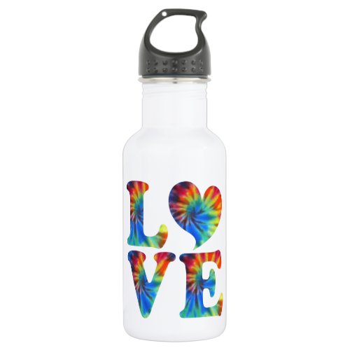 Tie Dye LOVE Stainless Steel Water Bottle