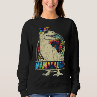Tie Dye Mamasaurus Dinosaur Rex Mama Mommy Mother' Sweatshirt