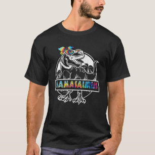 Tie Dye Mamasaurus Dinosaur T Rex Mama Mommy Mothe T-Shirt