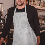 Tie Dye | Modern Minimalist Gray Monogram Apron<br><div class="desc">A simple tie dye pattern with a soft gray neutral color palette. The perfect on trend gift or accessory can easily be customized with your name, initials, monogram, hashtag or slogan! Tie-Dye is making a major comeback right now and is officially the Biggest Trend of the Year! We think tie-dye...</div>