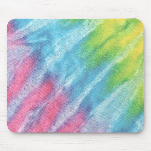 Tie Dye Modern Pink Teal Green Boho Mouse Pad (Front)