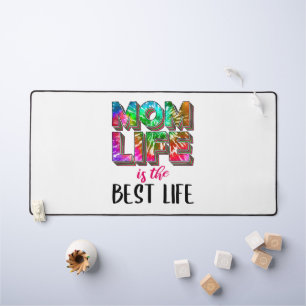 Tie Dye Mom Life is the Best Life Desk Mat