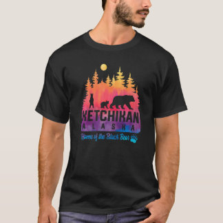 Tie Dye Mother Bear and Cubs Ketchikan Alaska T-Shirt