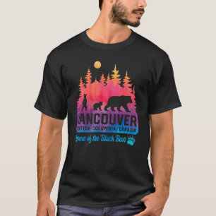 Tie Dye Mother Bear and Cubs Vacation Vancouver T-Shirt