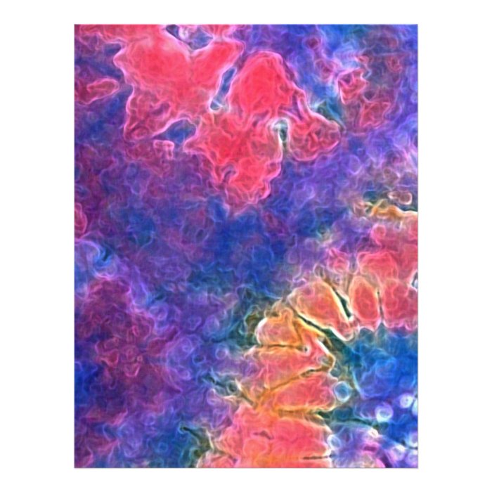 Tie Dye Multi Three Letterhead Template