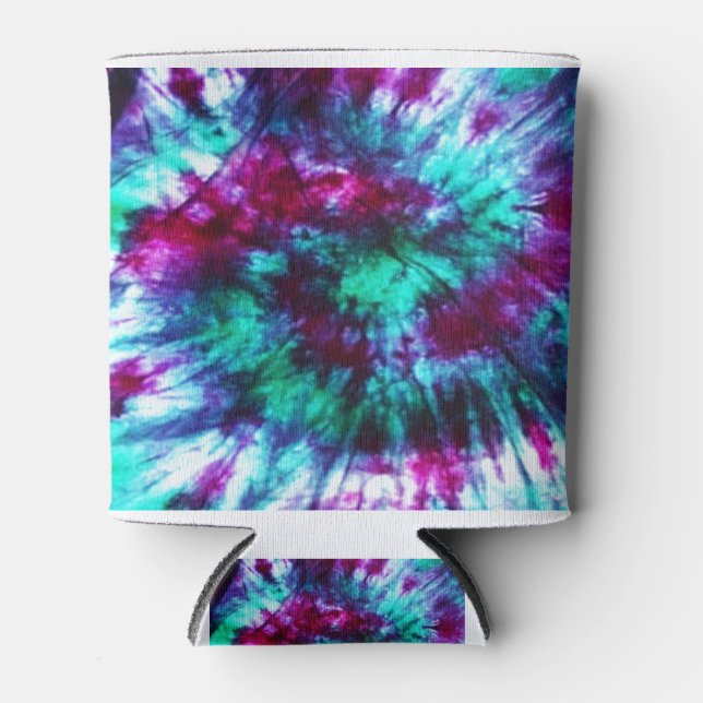 Tie Dye multicolor Can Cooler (Front)