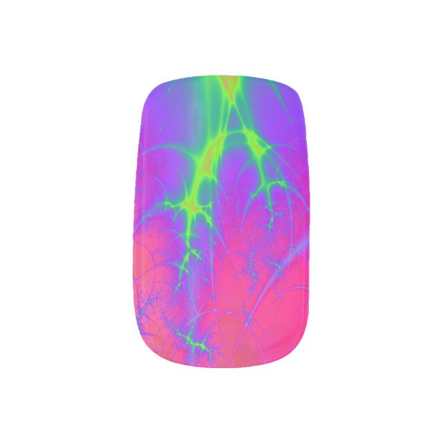 Tie Dye Nails Minx Nail Art (Right Thumb)