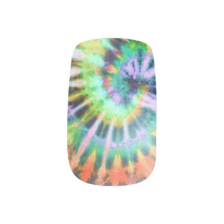 Tie Dye Nails-rainbow swirl Minx Nails Minx Nail Wraps
