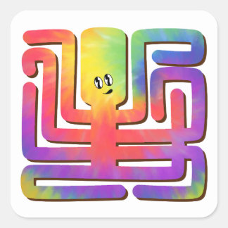 Tie-Dye Octopus  Square Sticker