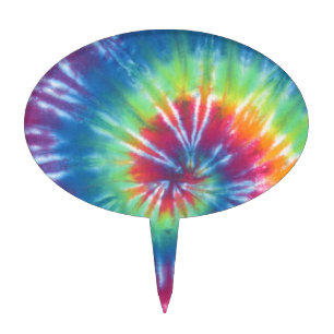 Tie Dye One Cake Topper