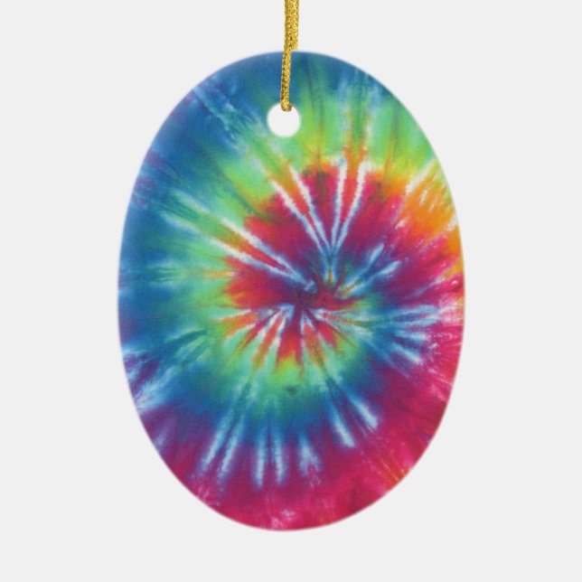 Tie Dye One Ceramic Ornament (Front)