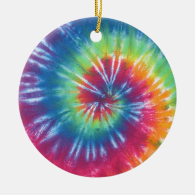 Tie Dye One Ceramic Ornament (Front)