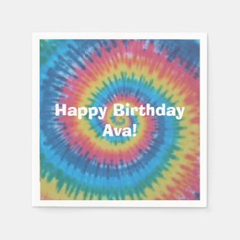 Tie Dye Paper Napkins by iHave2Say at Zazzle