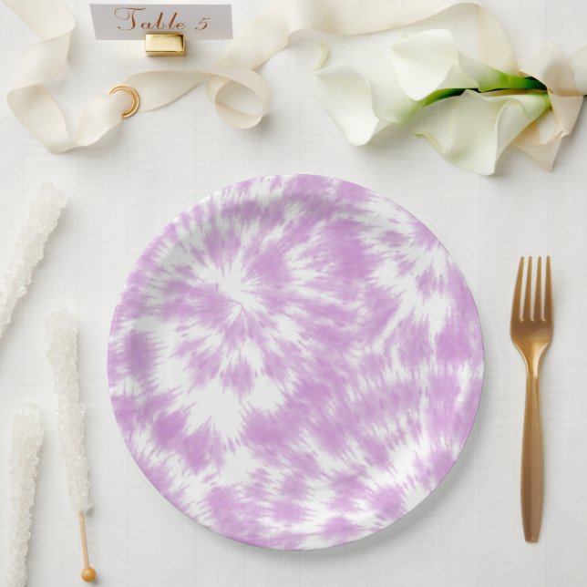 Tie Dye Paper Plates (Wedding)