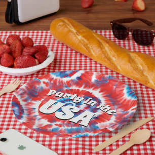 Tie-Dye Paper Plates