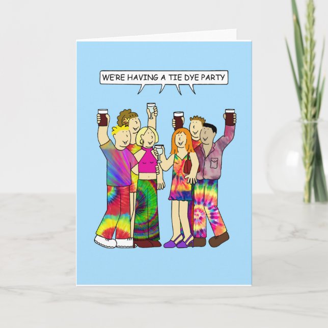 Tie Dye Party Invitation (Front)