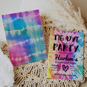 Tie Dye Party Invitation | Tie Dye Birthday