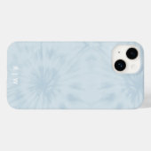 Tie Dye | Pastel Blue Modern Stylish Monogram Case-Mate iPhone Case (Back (Horizontal))