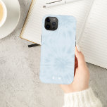 Tie Dye | Pastel Blue Modern Stylish Monogram Case-Mate iPhone 14 Case<br><div class="desc">A simple tie dye pattern with a soft pastel blue color palette. The perfect on trend gift or accessory can easily be customized with your name, initials, monogram, hashtag or slogan! Tie-Dye is making a major comeback right now and is officially the Biggest Trend of the Year! We think tie-dye...</div>