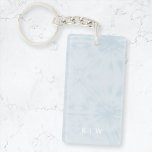 Tie Dye | Pastel Blue Modern Stylish Monogram Keychain<br><div class="desc">A simple tie dye pattern with a soft pastel blue color palette. The perfect on trend gift or accessory can easily be customized with your name, initials, monogram, hashtag or slogan! Tie-Dye is making a major comeback right now and is officially the Biggest Trend of the Year! We think tie-dye...</div>