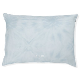 Tie Dye | Pastel Blue Modern Stylish Monogram Pet Bed