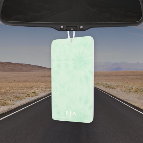 Tie Dye  Pastel Mint Green Monogram Air Freshener