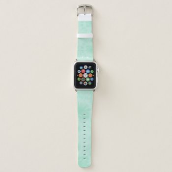 Tie Dye | Pastel Mint Green Monogram Apple Watch Band by GuavaDesign at Zazzle