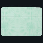 Tie Dye | Pastel Mint Green Monogram iPad Air Cover<br><div class="desc">A simple tie dye pattern with a soft pastel mint green color palette. The perfect on trend gift or accessory can easily be customized with your name, initials, monogram, hashtag or slogan! Tie-Dye is making a major comeback right now and is officially the Biggest Trend of the Year! We think...</div>
