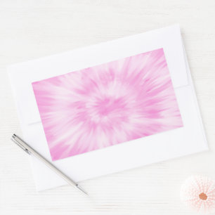 Tie Dye Pastel Spiral Pink Tiedye Trend Rectangular Sticker
