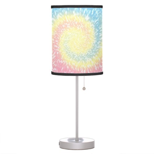 Tie Dye Pastel Swirl Table Lamp