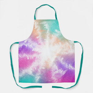 Tie Dye Pastel Watercolor Pink Orange Teal Purple Apron
