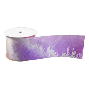 Tie Dye Pastel Watercolor Pink Orange Teal Purple Satin Ribbon