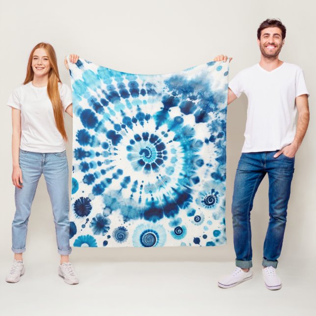 Tie Dye Pattern Fleece Blanket (In Situ)