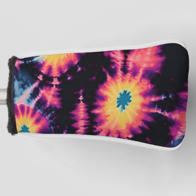 Tie Dye Pattern Golf Head Cover (Front)