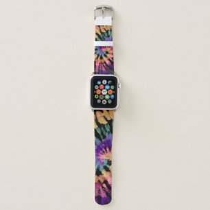 Tie dye pattern. Hand drawn rainbow shibori. Ink t Apple Watch Band