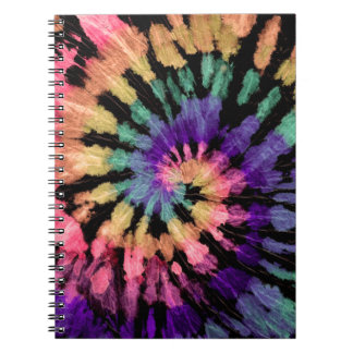 Tie dye pattern. Hand drawn rainbow shibori. Ink t Notebook