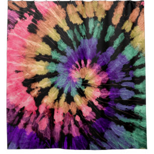 Tie dye pattern. Hand drawn rainbow shibori. Ink t Shower Curtain