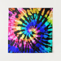 Tie dye pattern. Hand drawn rainbow shibori. Ink t
