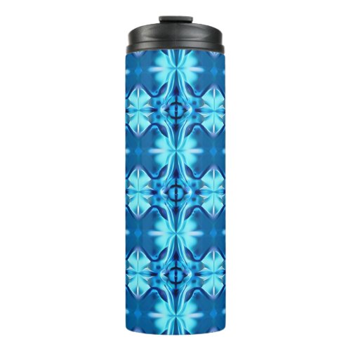 Tie Dye Pattern in Indigo and Ice Blue Thermal Tumbler