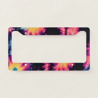 Tie Dye Pattern License Plate Frame