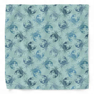 Tie Dye Pattern Of Crabs Bandana