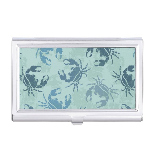 Tie Dye Pattern Of Crabs Business Card Holder (Front)