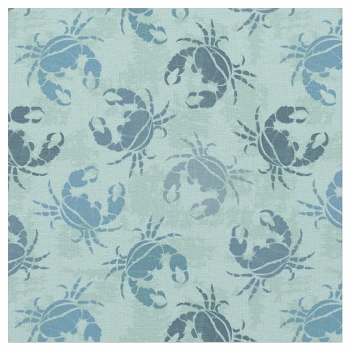 Tie Dye Pattern Of Crabs Fabric