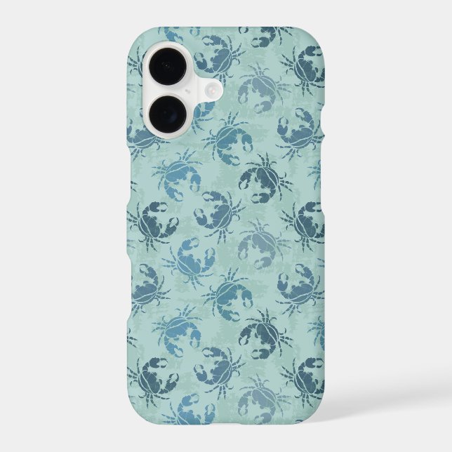 Tie Dye Pattern Of Crabs Iphone Case (Back)