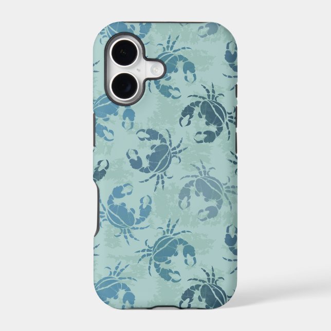 Tie Dye Pattern Of Crabs Iphone Case (Back)