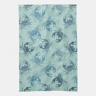 Tie Dye Pattern Of Crabs Kitchen Towel