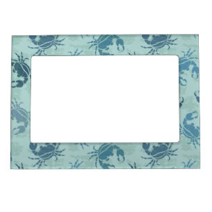 Tie Dye Pattern Of Crabs Magnetic Photo Frame